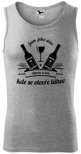 Pánské tílko Jsem jako džin, objevím se tam, kde se otevře lahev