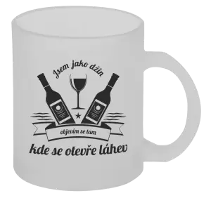 Hrnek Jsem jako džin, objevím se tam, kde se otevře lahev