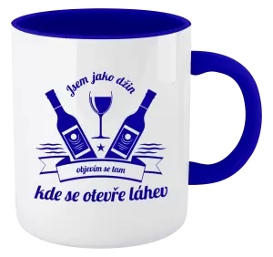 Hrnek Jsem jako džin, objevím se tam, kde se otevře lahev