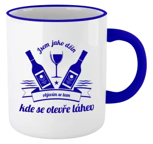 Hrnek Jsem jako džin, objevím se tam, kde se otevře lahev