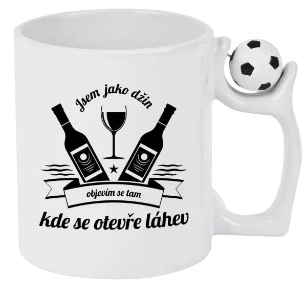 Hrnek Jsem jako džin, objevím se tam, kde se otevře lahev