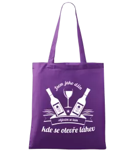 Látková taška Jsem jako džin, objevím se tam, kde se otevře lahev