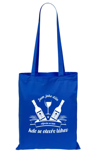 Látková taška Jsem jako džin, objevím se tam, kde se otevře lahev