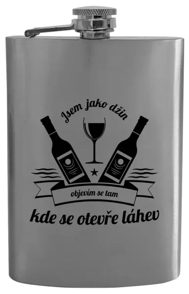 Placatka Jsem jako džin, objevím se tam, kde se otevře lahev