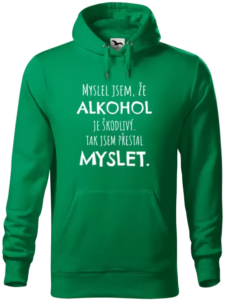 Pánská mikina Myslel jsem, že alkohol je škodlivý