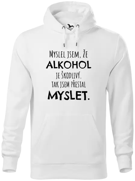 Pánská mikina Myslel jsem, že alkohol je škodlivý