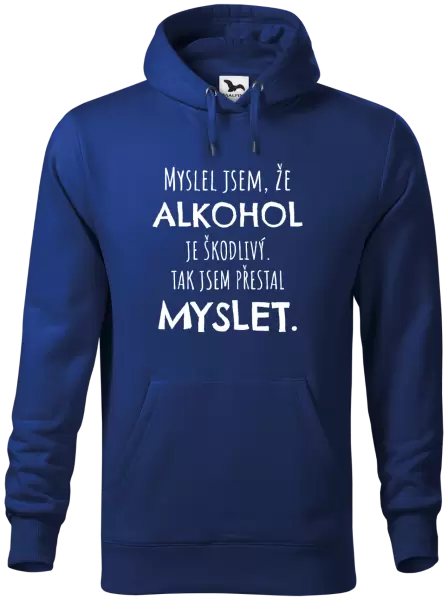 Pánská mikina Myslel jsem, že alkohol je škodlivý