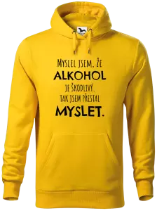 Pánská mikina Myslel jsem, že alkohol je škodlivý