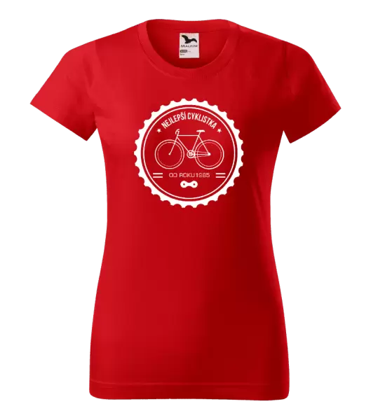Dámské narozeninové tričko Nejlepší cyklistka od roku