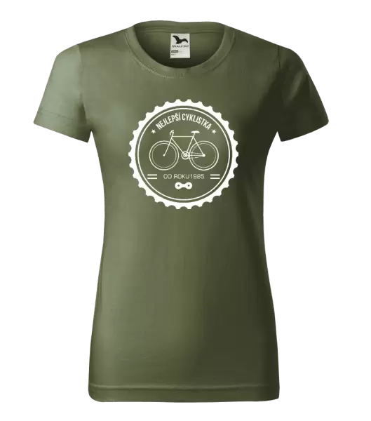 Dámské narozeninové tričko Nejlepší cyklistka od roku