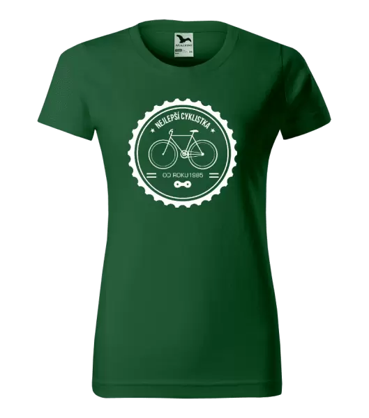 Dámské narozeninové tričko Nejlepší cyklistka od roku