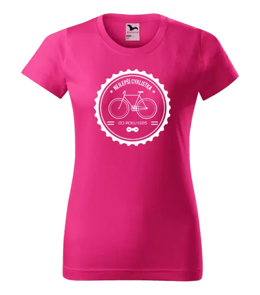 Dámské narozeninové tričko Nejlepší cyklistka od roku