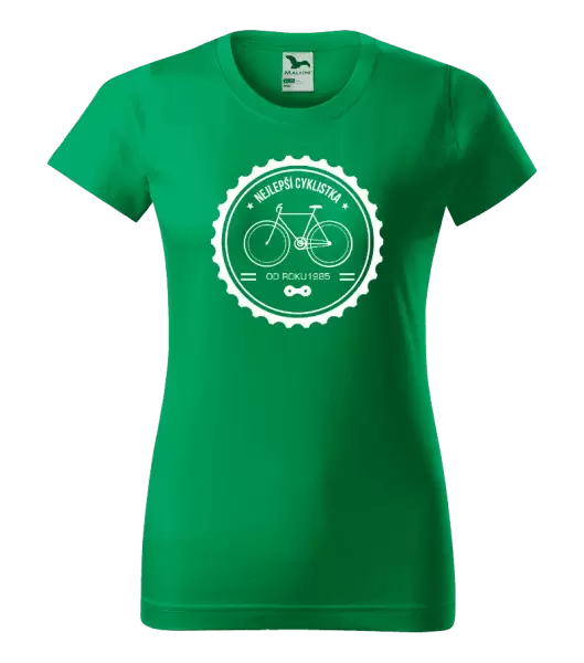 Dámské narozeninové tričko Nejlepší cyklistka od roku