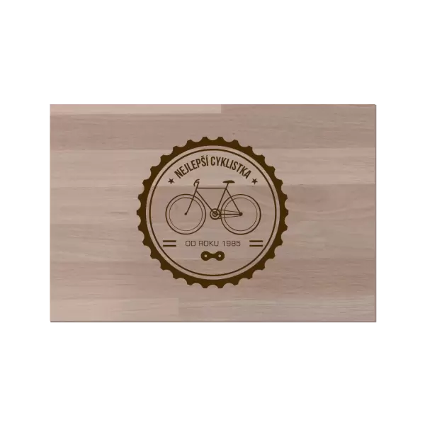 Bukové prkénko Nejlepší cyklistka od roku