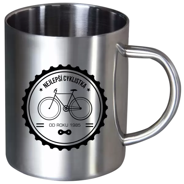Nerezový hrnek Nejlepší cyklistka od roku