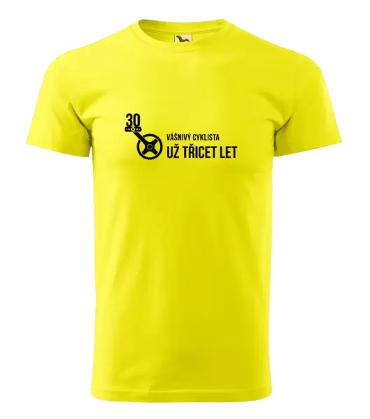 Pánské narozeninové tričko Vášnivý cyklista už x let