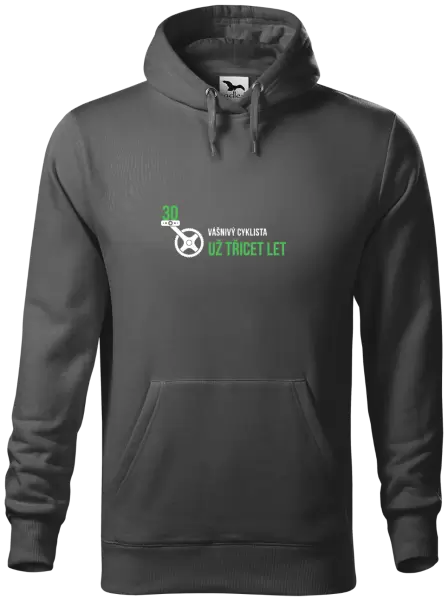 Pánská mikina Vášnivý cyklista už x let