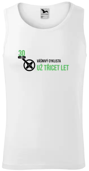 Pánské tílko Vášnivý cyklista už x let