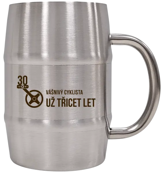 Nerezový chladicí půllitr Vášnivý cyklista už x let