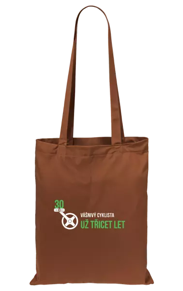 Látková taška Vášnivý cyklista už x let