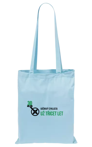 Látková taška Vášnivý cyklista už x let