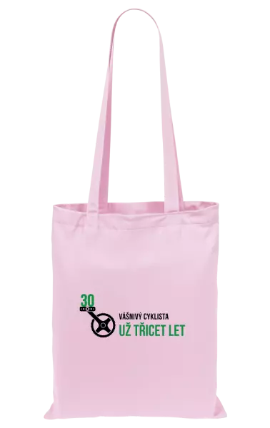 Látková taška Vášnivý cyklista už x let