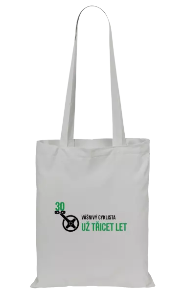 Látková taška Vášnivý cyklista už x let