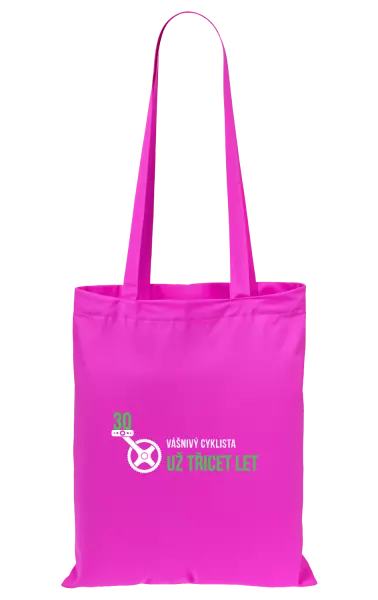 Látková taška Vášnivý cyklista už x let