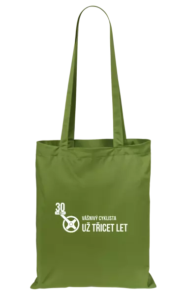 Látková taška Vášnivý cyklista už x let