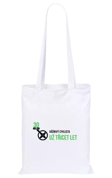 Látková taška Vášnivý cyklista už x let