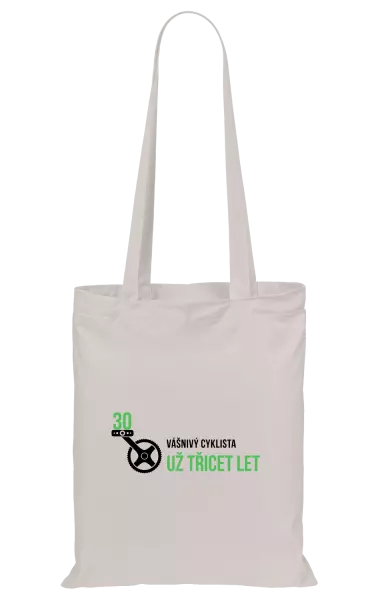 Látková taška Vášnivý cyklista už x let