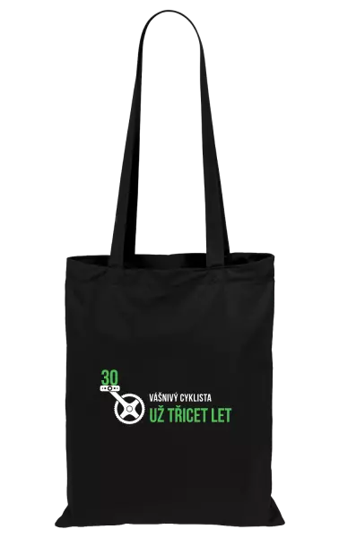 Látková taška Vášnivý cyklista už x let