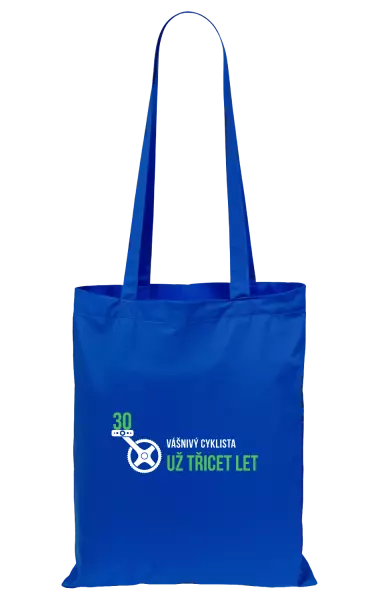 Látková taška Vášnivý cyklista už x let
