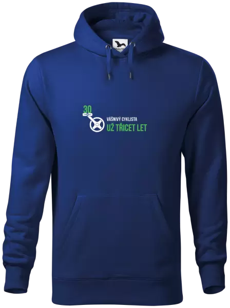 Pánská mikina Vášnivý cyklista už x let