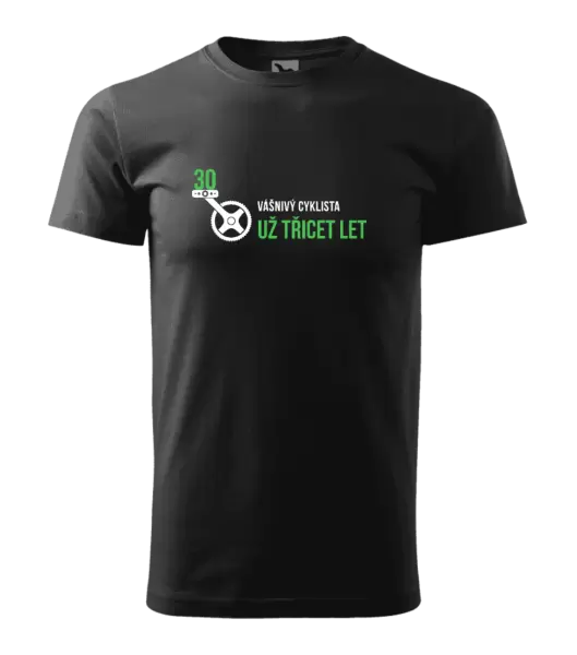 Pánské narozeninové tričko Vášnivý cyklista už x let
