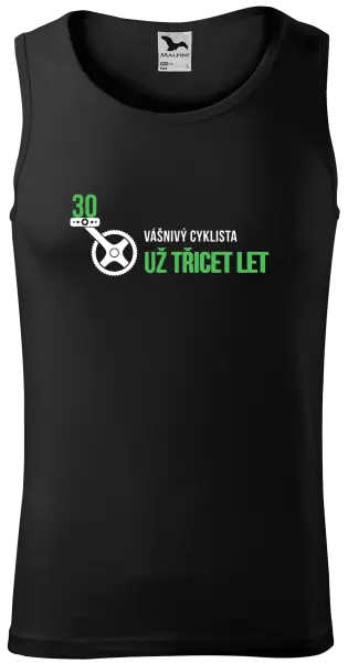 Pánské tílko Vášnivý cyklista už x let
