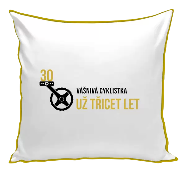 Polštář Vášnivá cyklistka už x let