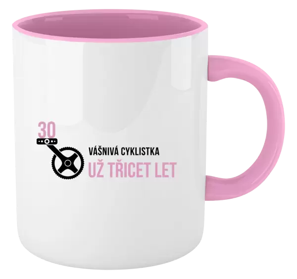 Hrnek Vášnivá cyklistka už x let
