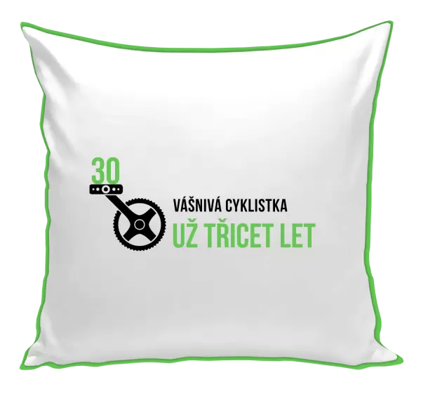 Polštář Vášnivá cyklistka už x let