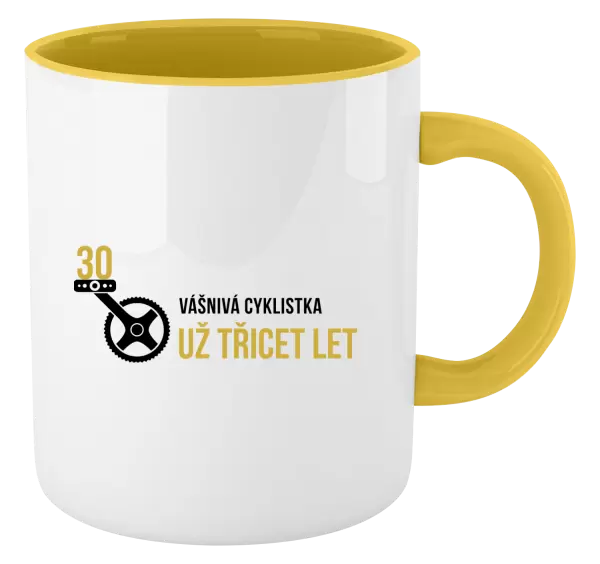 Hrnek Vášnivá cyklistka už x let