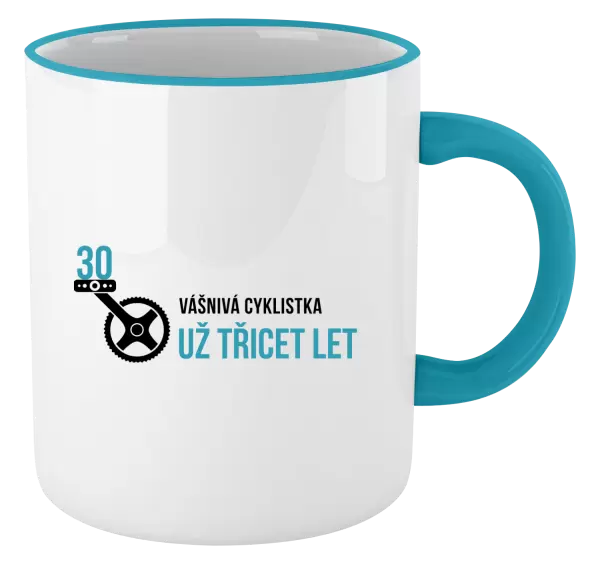 Hrnek Vášnivá cyklistka už x let