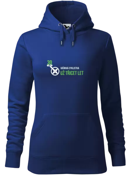 Dámská mikina Vášnivá cyklistka už x let