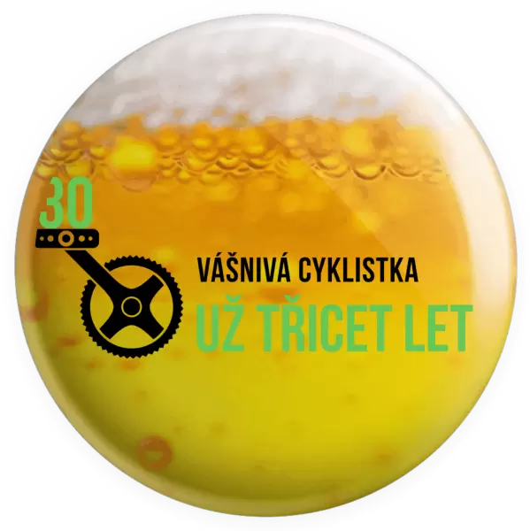 Placka Vášnivá cyklistka už x let