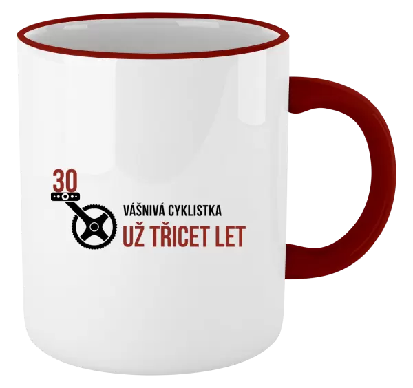 Hrnek Vášnivá cyklistka už x let