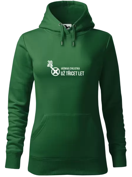 Dámská mikina Vášnivá cyklistka už x let