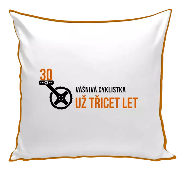Polštář Vášnivá cyklistka už x let