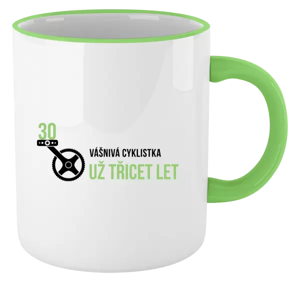 Hrnek Vášnivá cyklistka už x let