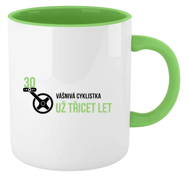Hrnek Vášnivá cyklistka už x let
