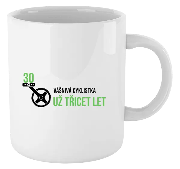 Hrnek Vášnivá cyklistka už x let
