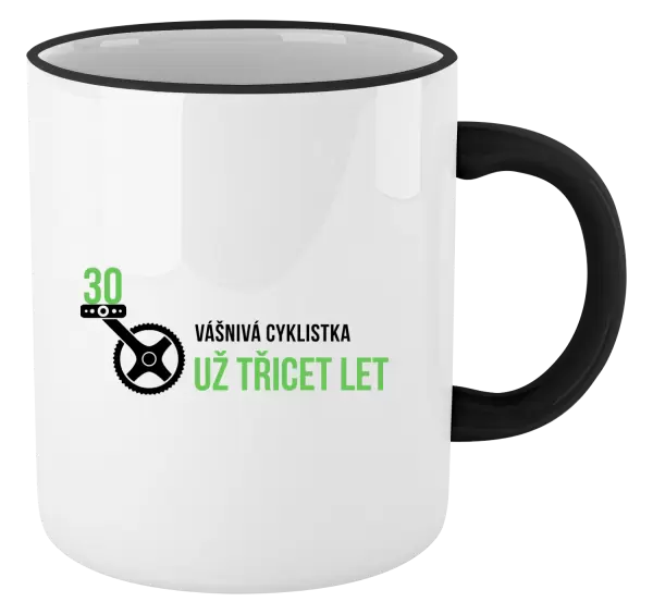 Hrnek Vášnivá cyklistka už x let